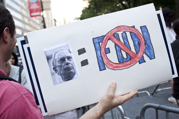 Dominic Inferrera, of New York, protests the proposed "soda-ban," that New York City Mayor Bloomberg has suggested, outside City Hall in New York